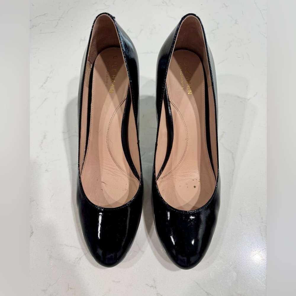 Cole Haan Black Patent Leather 3 1/2 Inch Heels